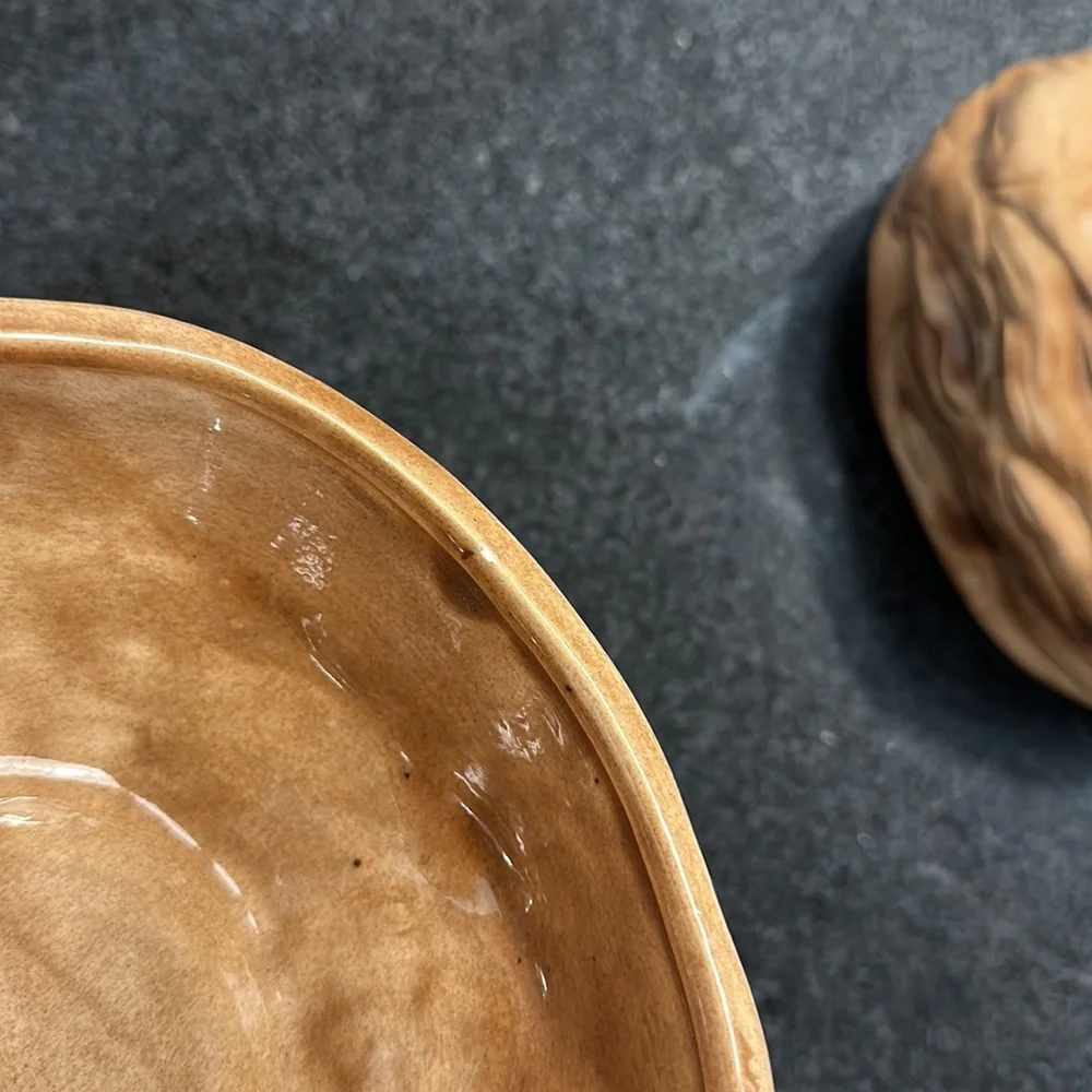 🌰 Vintage Arner’s Ceramic Walnut Candy Dish